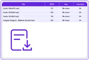 Download Song key and BPM