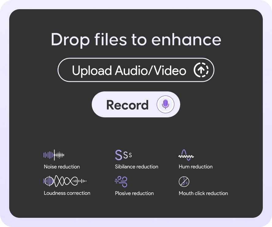 Upload File for Audio Enhancement